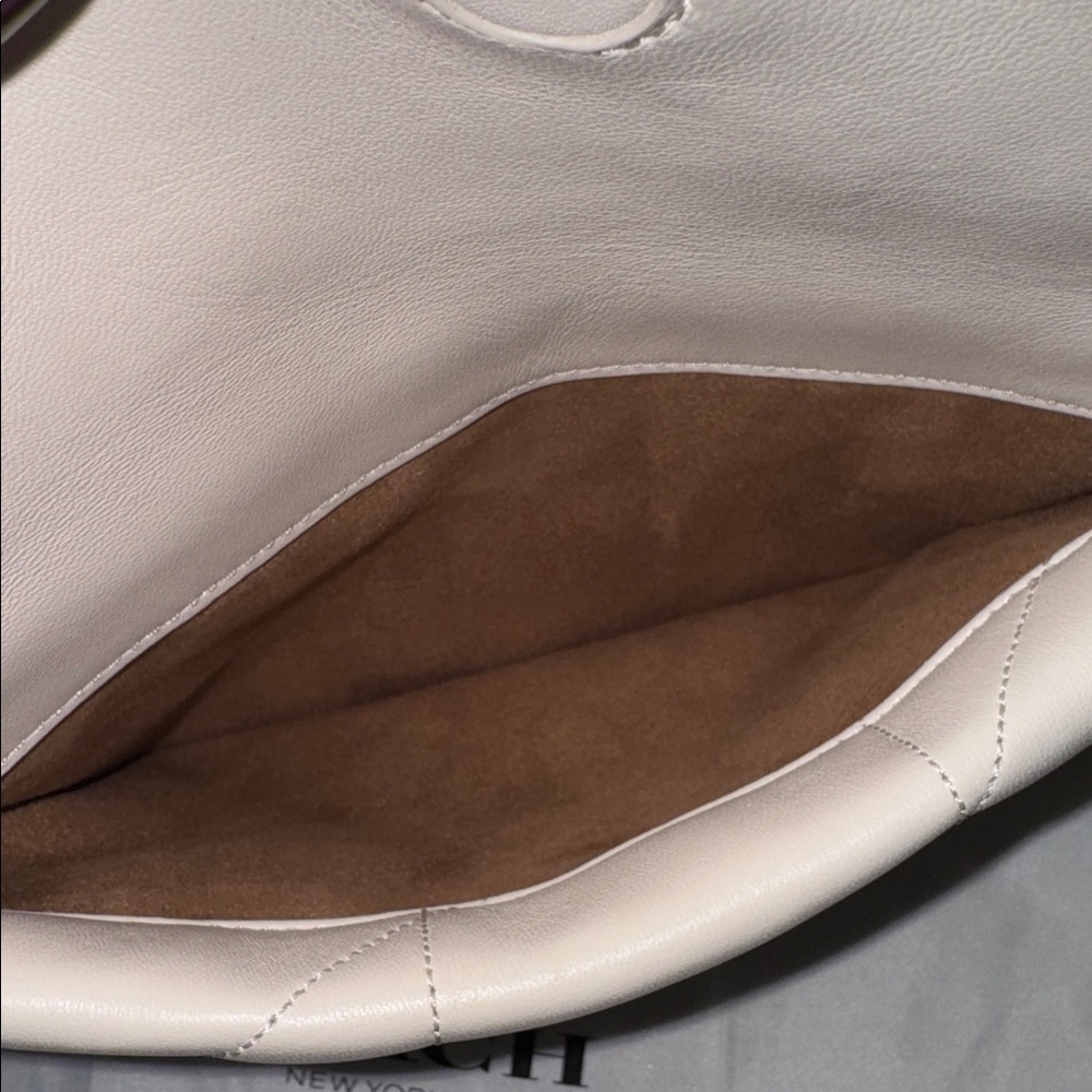 Coach Maddison Pillow Convertible Shoulder Bag NWT Largest size in Chalk - Picture 14 of 17
